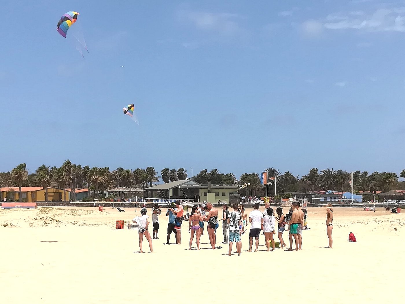 Un gruppo durante un’attività sulla spiaggia